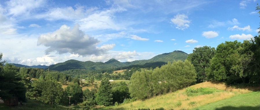 View from a friend's front porch, July 4, 2015 following a morning of rain. It turned out to be a lovely day! If you ever get a chance to visit western NC, I hope you have a day as beautiful as this.