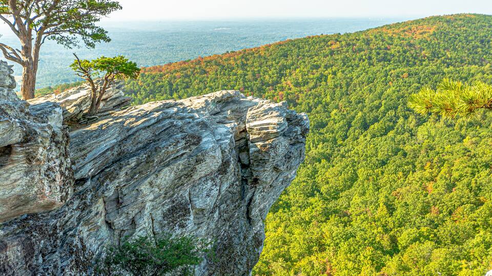 View from peak of Hanging Rock State Park , North Carolina , USA