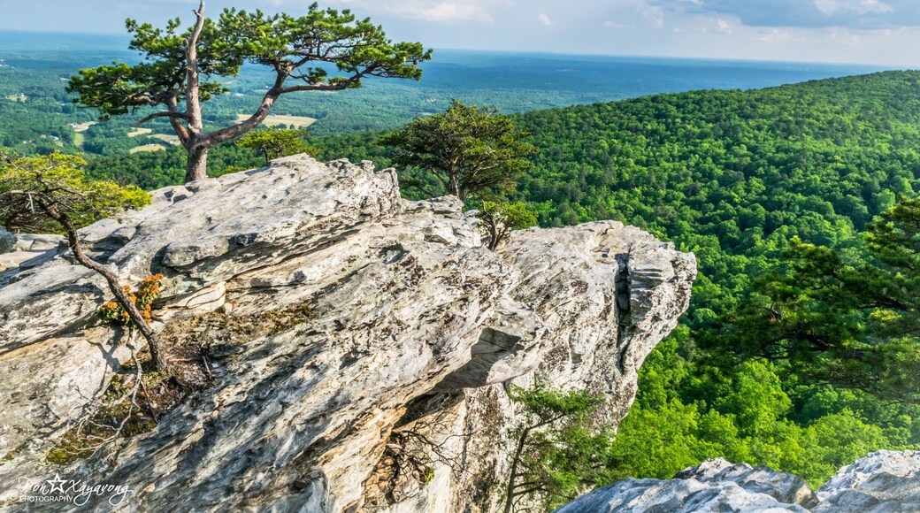 Hanging Rock has trails to waterfalls and rock outcrops overlooking mountains and the piedmont. There are 18 miles of hiking trails and access to horse trails. Swimming and boating is available on the lake in season. Fishing is available year round on the lake and Dan River. Access to Dan River for boating and tubing is nearby. Other outdoor recreation opportuities surround the park in Stokes County. Old Salem, Pilot Mountain State Park, and the Blue Ridge Parkway are less than an hour's drive.