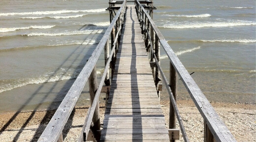 Piers at Lake Winnipeg Beaches.