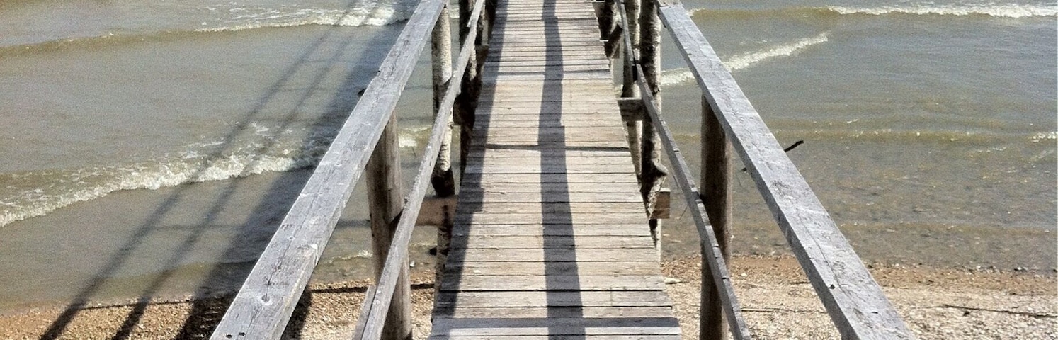 Piers at Lake Winnipeg Beaches.