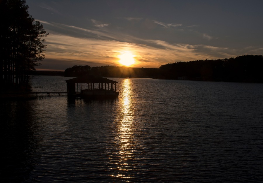 Sunset over Lake Gaston