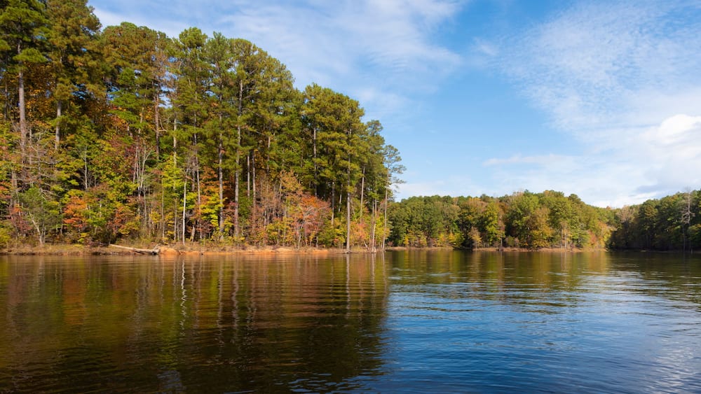 North Carolina lake in the early fall