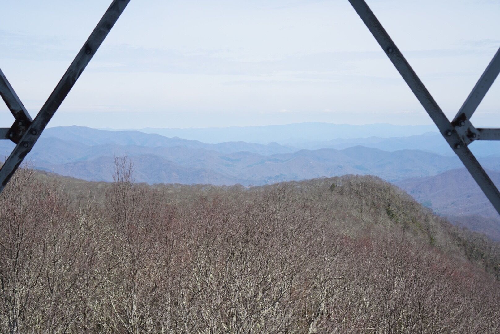 Day 14 of our Appalachian Trail thru-hike. We reached 100 miles on a beautiful day! Saw some great views after a REALLY steep climb to the Albert Mountain fire tower. —Follow us on Instagram for daily updates! @followtheswords—