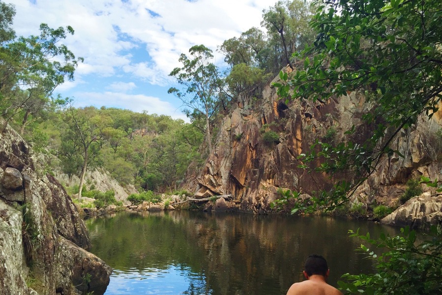 It requires jumping a fence and climbing through an old river bed but the view and swim are worth it. Crows Nest Falls are the perfect way to beat the heat in the Darling Downs region.