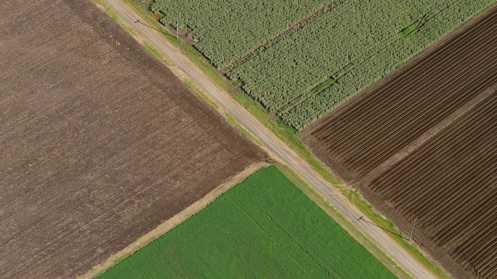 Aerial view of agricultural fields in the Lockyer Valley, Queensland, Australia