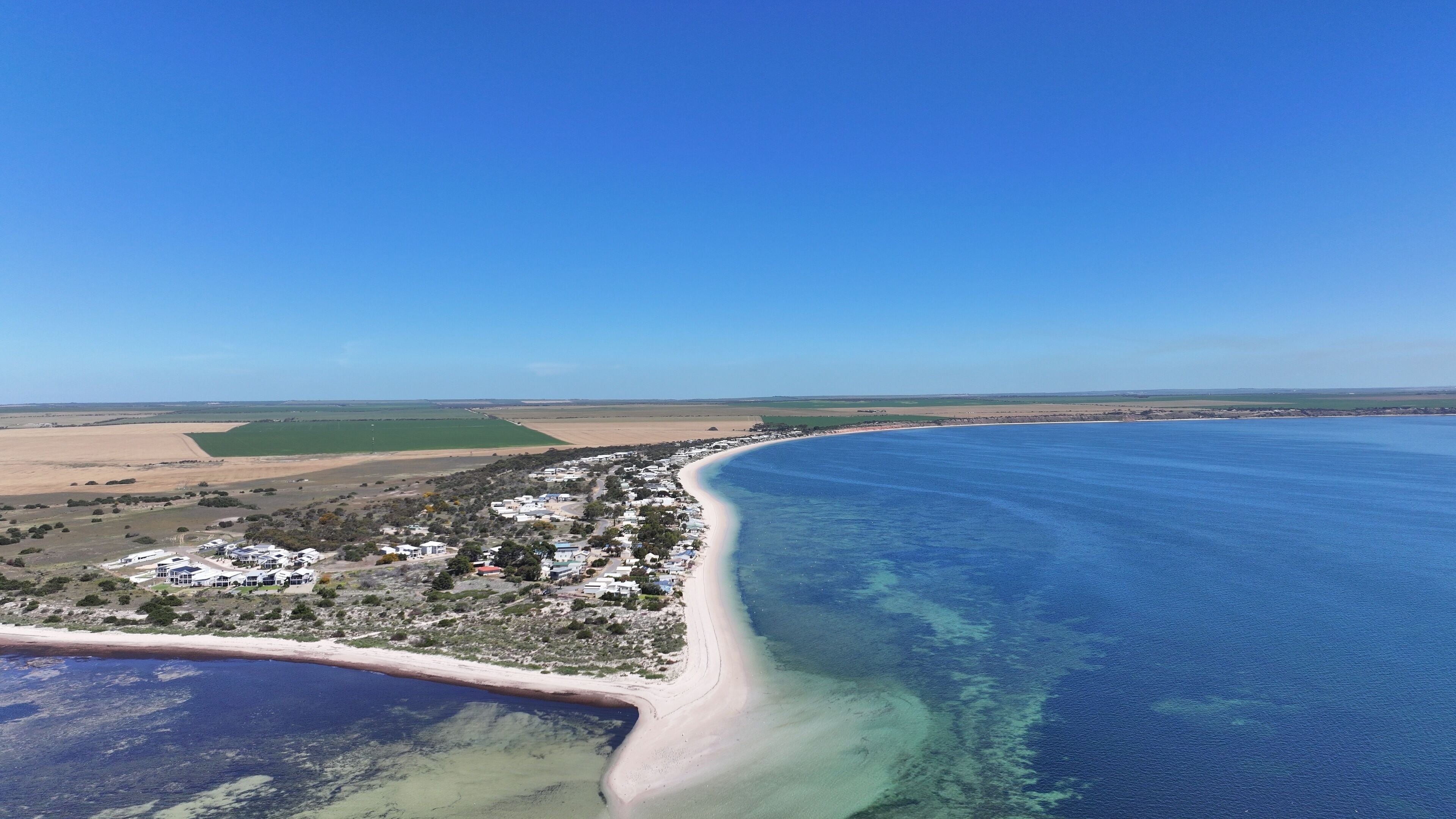 Aerial footage of Black Point South Australia