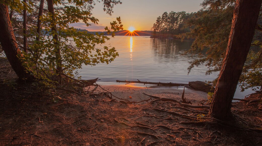 A sunset view of Lake Norman in North Carolina.