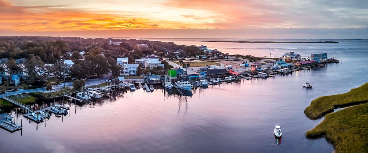 Southport North Carolina Seaport view