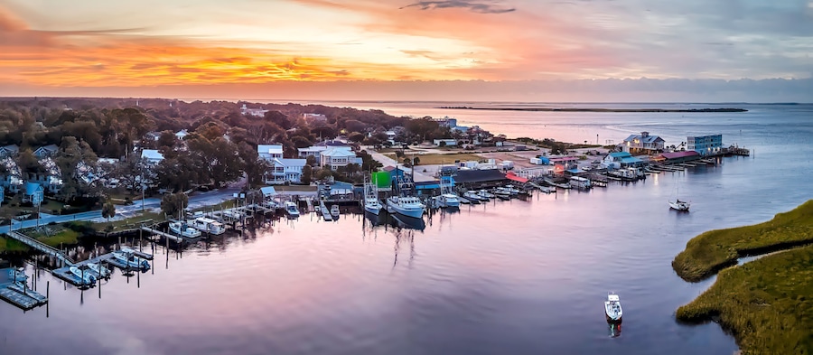 Southport North Carolina Seaport view