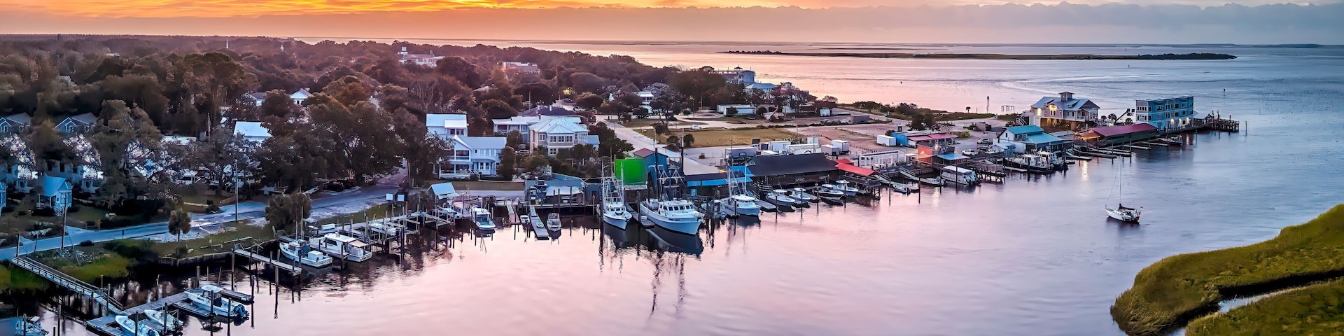 Southport North Carolina Seaport view