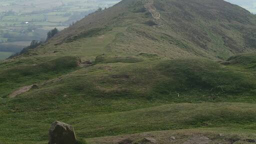 Iron age hillfort on the summit of Skirrid Fawr, Llantilio Pertholey. A scheduled monument.