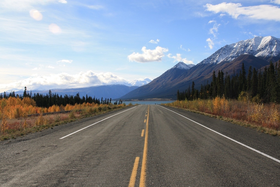 Sunny day on Alaska Highway!