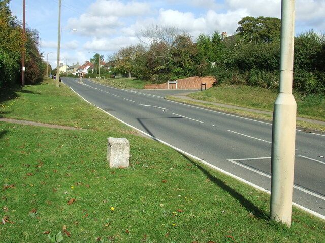 Old Milepost. Old milepost on the A1198 at Caxton, Cambridgeshire for close up view see 1535225 and for more info on the stone see http://www.milestonesweb.com/sites/tl302587.htm do have a look at their home page.