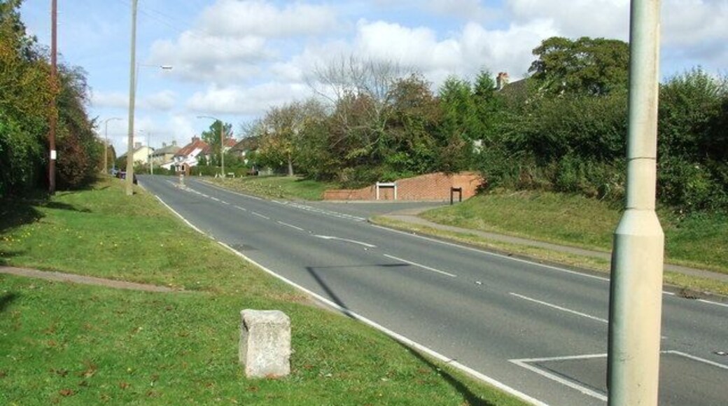 Old Milepost. Old milepost on the A1198 at Caxton, Cambridgeshire for close up view see 1535225 and for more info on the stone see http://www.milestonesweb.com/sites/tl302587.htm do have a look at their home page.
