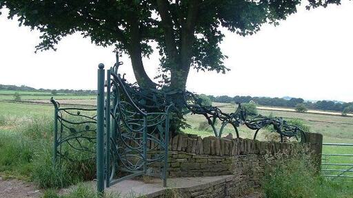 Ornate Gateway on the Kirklees Way.
