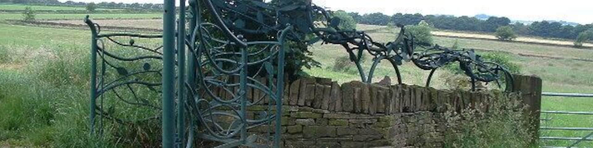 Ornate Gateway on the Kirklees Way.