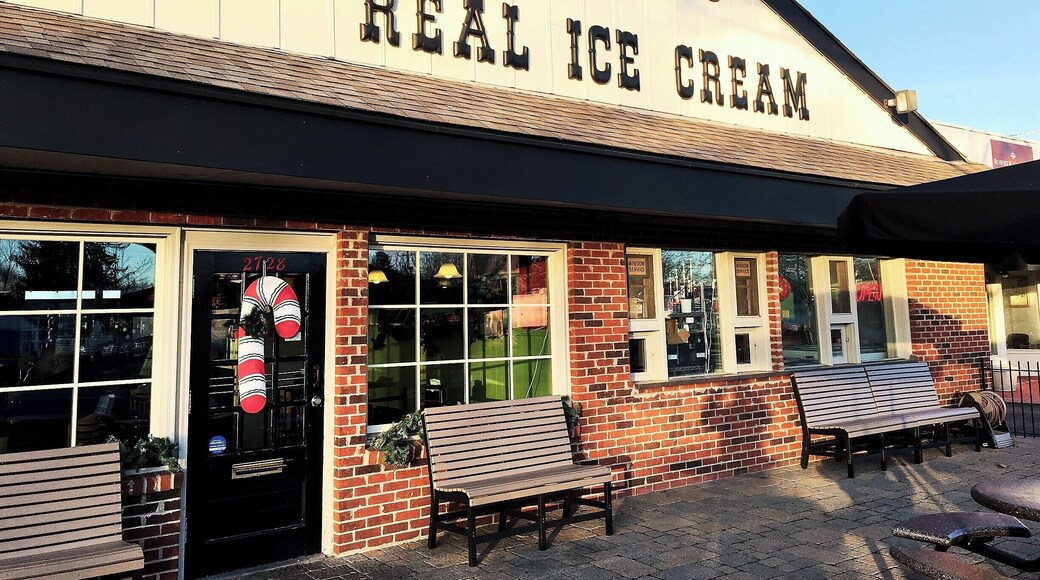 Pretty good ice cream stop on the east side of Columbus. Plenty of great flavors to choose from, and it's free if you can beat the "Ice Cream Challenge" - 8 scoops of ice cream, 3 bananas, and mounds of almonds, whipped cream, sprinkles and cherries. Time to beat is 11:01. But even if you don't win, that's a pretty good deal for $19.95.