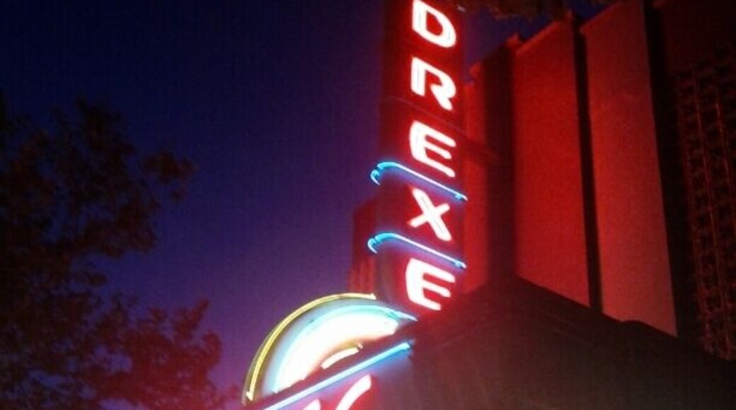 Drexel theatre sign in Bexley. Good small art house theatre.