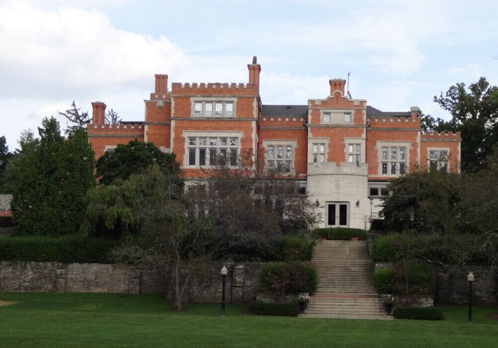 The back view of Jeffrey Mansion in Bexley, OH. Over 100 years ago, Jeffrey Mansion was built as the residence of industrialist and early Columbus City Mayor Robert Jeffrey. Jeffrey served as mayor from 1903-1905 and willed his home to the city of Bexley in 1941. Today the mansion and surrounding grounds are a city park. There is a ghost story attached to the mansion stating that Jeffrey hung himself in his home before granting the city rights to his property. However, records list Jeffrey’s death occurring in October of 1961, a full 20 years after bestowing his home upon the city.
