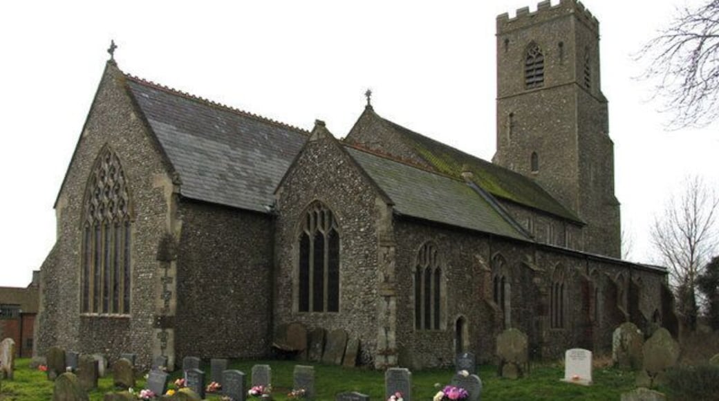St Martin's parish church, Hindringham, Norfolk, seen from the northeast