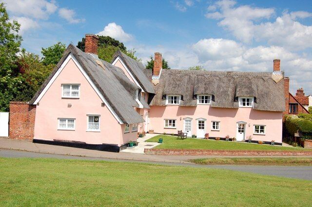 Cottages at Cavendish These picturesque cottages border Cavendish village green.