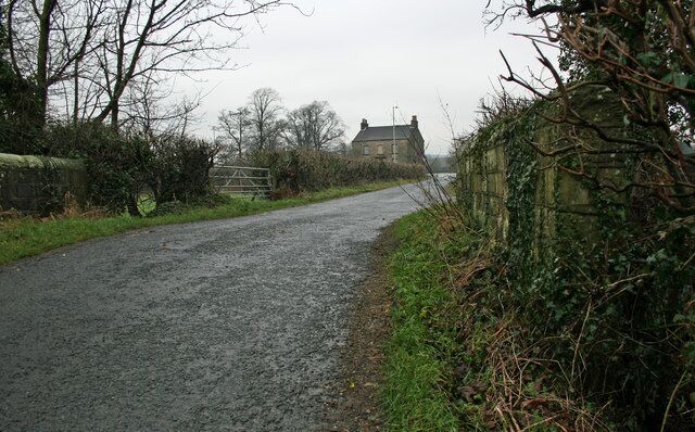 Potters Brook Road To A6 Road leading from Potters Brook to the A6 via a road bridge over Potters Brook.