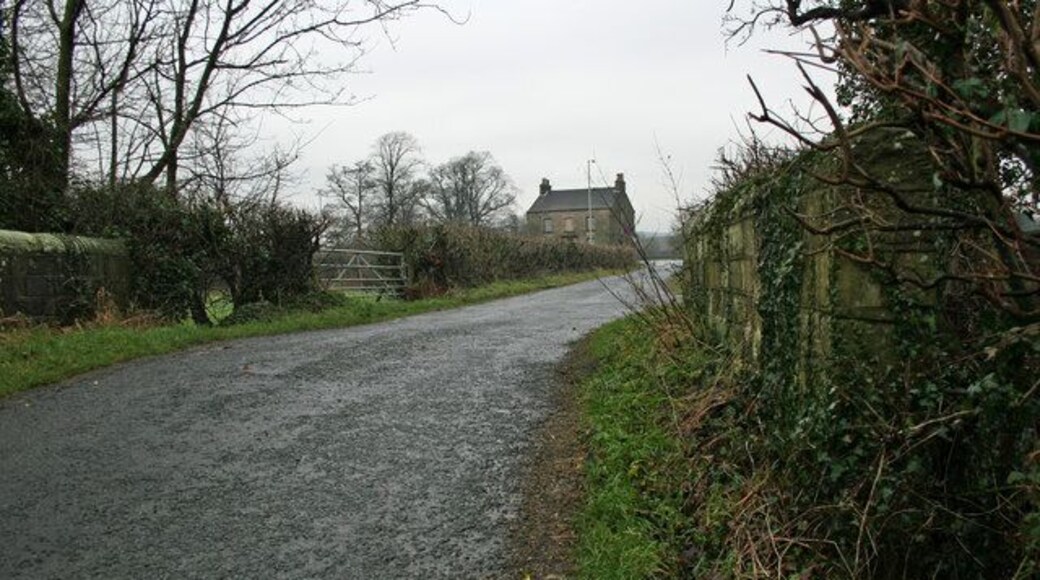 Potters Brook Road To A6 Road leading from Potters Brook to the A6 via a road bridge over Potters Brook.