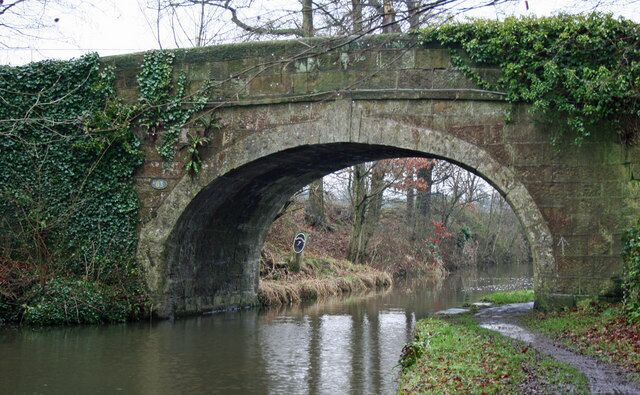 Bridge Over Lancaster Canal Hay Carr Bridge viewed from Towpath at North side of canal.