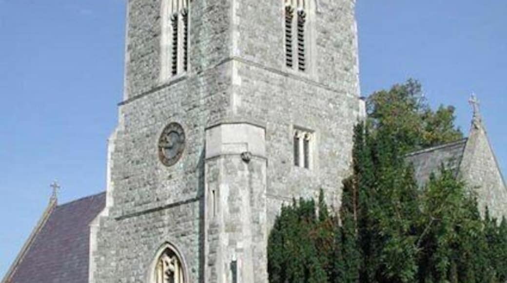 St John the Evangelist parish church, High Cross, Hertfordshire, seen from the south