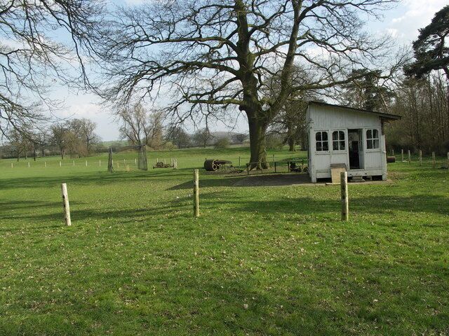 The New Season is nearly here. The pavilion and nets on Marston Trussel cricket field.
