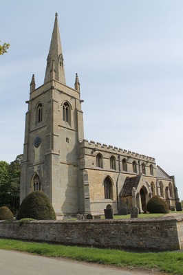 St Denis' parish church, Aswarby, Lincolnshire, seen from the southwest