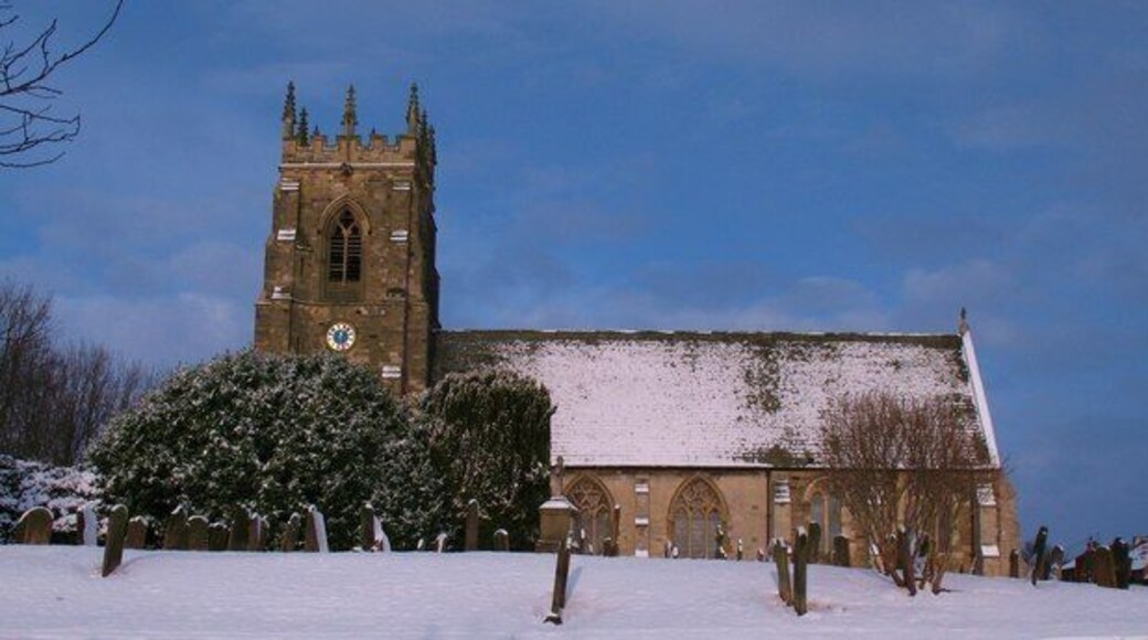 St Columba's parish church, Topcliffe, North Yorkshire, seen from the south