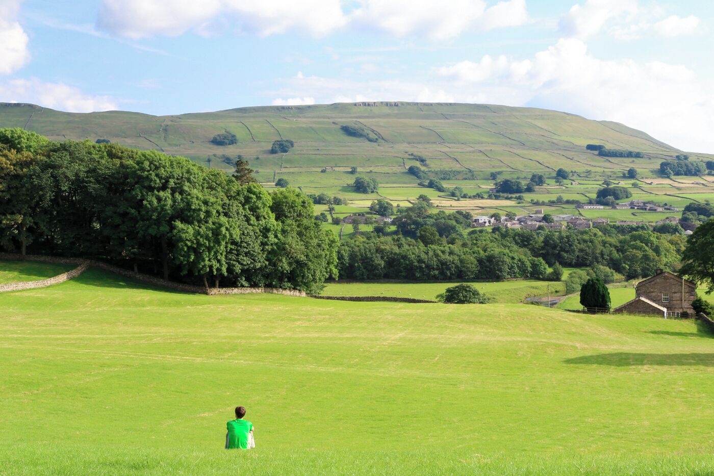 Enjoying some green space upon our arrival in Hawes, England. The "freedom to roam" laws in England mean that you can access certains areas of private farmland for recreational purposes. Just make sure to close and lock the gate behind you! 