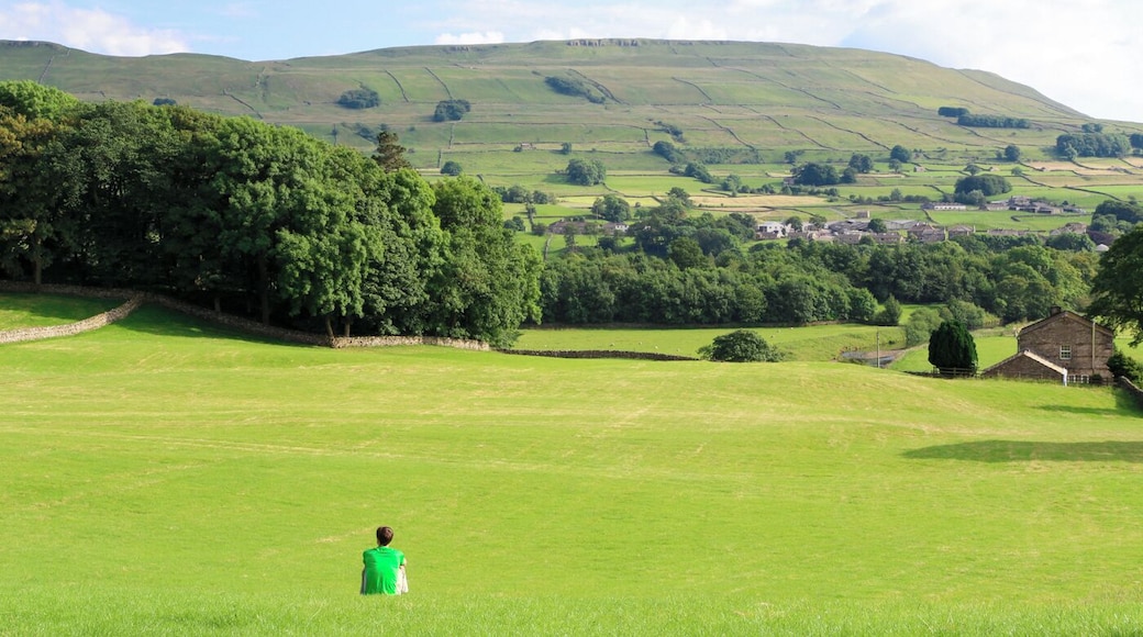 Enjoying some green space upon our arrival in Hawes, England. The "freedom to roam" laws in England mean that you can access certains areas of private farmland for recreational purposes. Just make sure to close and lock the gate behind you!