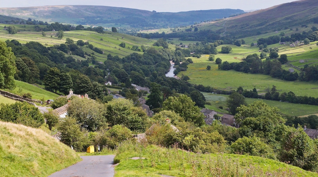 View down into Swaledale to the East from Blades