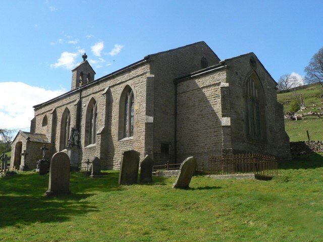 Low Row: Holy Trinity church, Melbecks parish A small parish church on the hillside at Low Row.