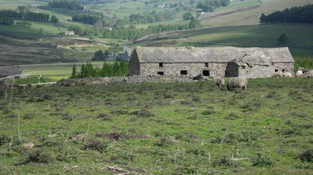 Ruined house above Allenheads Looking (roughly) north up the valley of the East Allen. Coatenhill Reservoir is in the (left) middle distance.