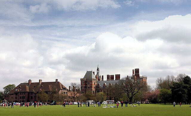 Kelham Hall. A Victorian Gothic building. Once a Theological Training Centre owned by The Monks of the Society of the Sacred Mission, now council offices (Newark & Sherwood District Council).