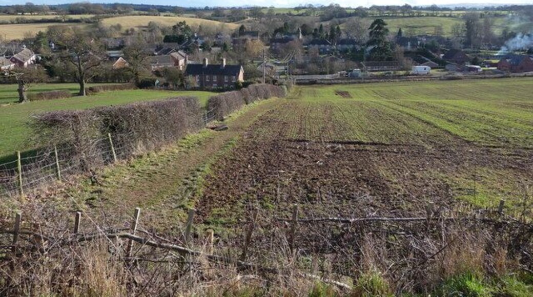 Hanwood, Shropshire Hanwood viewed from a footpath north of the village.
