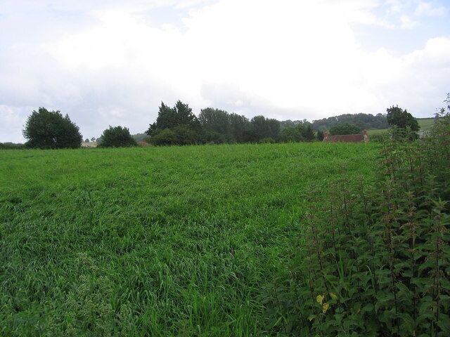 Church Farm, looking towards roofs of Chelwood