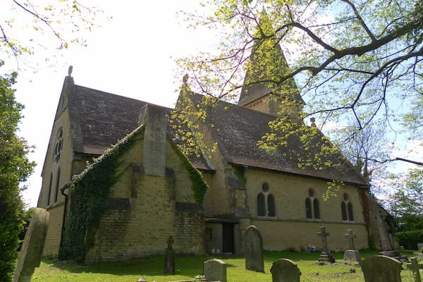 St Michael and All Angels Church, Lowfield Heath, Crawley, West Sussex, England. The former Anglican church in the former village of Lowfield Heath. Now a Seventh-Day Adventist Church. Listed at Grade II* by English Heritage (ref #363337)