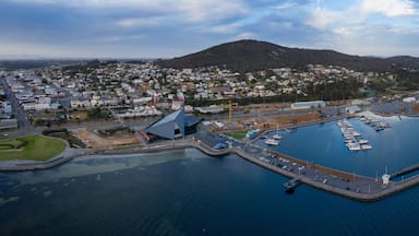 Aerial view of the West Australian town of Albany, an important shipping port and the oldest colonial settlement in WA