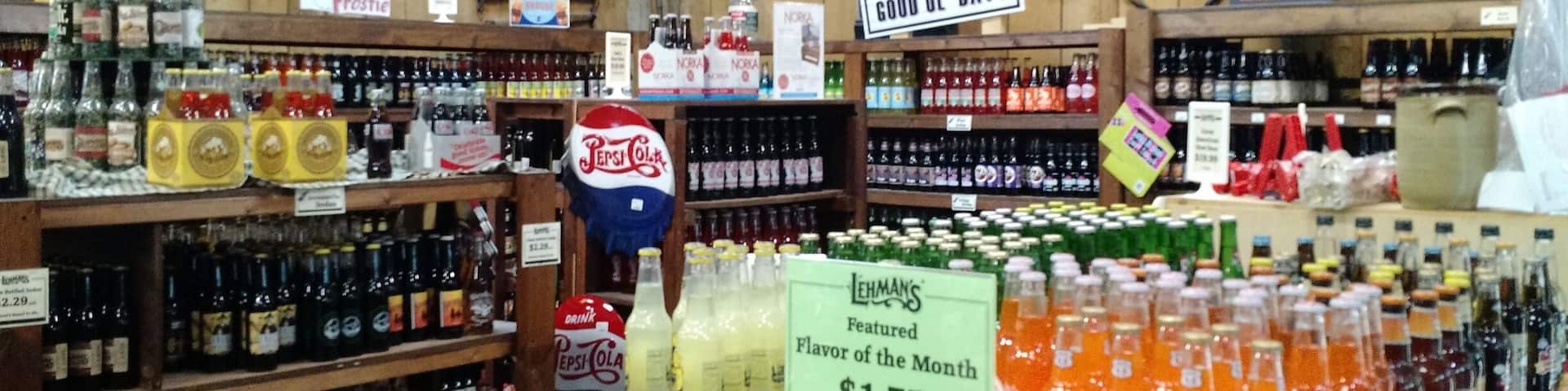 Lehman's Hardware Store in Kidron, Ohio. Over 300 kinds of Soda and 70 kinds of Rootbeer are available for purchase. Including Grape Nehi.