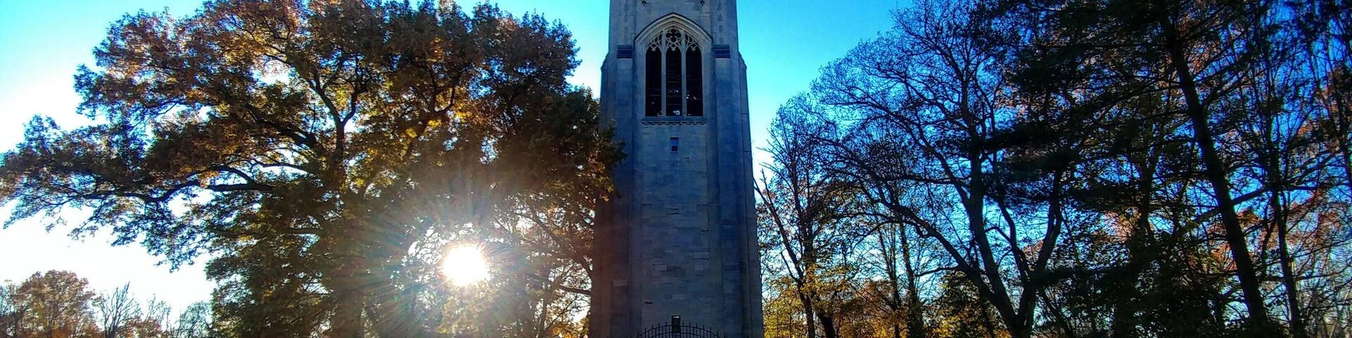 The Mary M. Emery Memorial Carillon in Dogwood Park, located in the Cincinnati suburb of Mariemont.