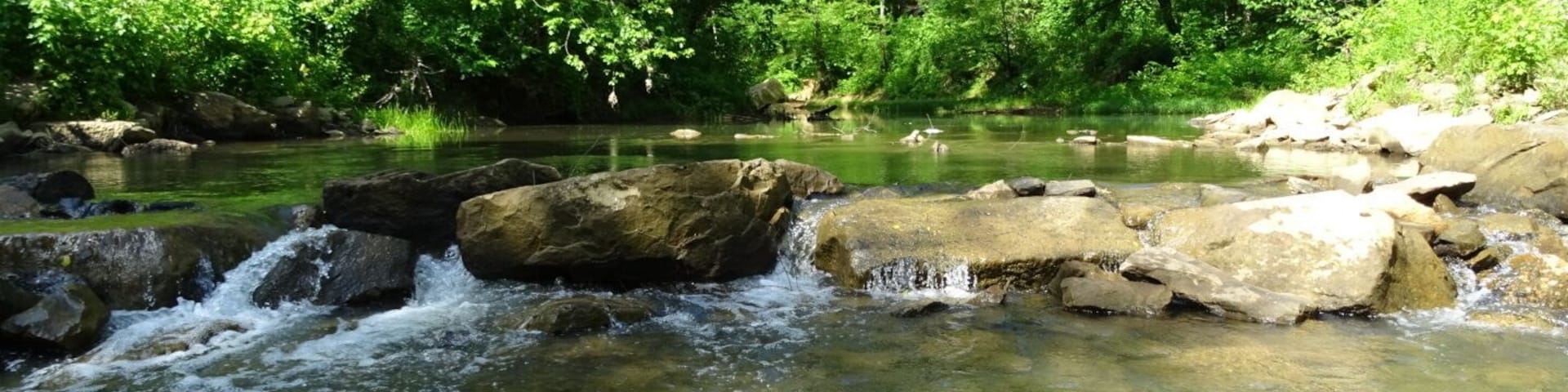 A shot of the 114-mile-long Raccoon Creek as it passes near the Moonville Tunnel.
At one time, a railroad trestle carried the tracks over Raccoon Creek.
The Moonville Rail-Trail, a sixteen-mile #hiking trail comprising the abandoned railway inside the Zaleski State Forest.
About all that remains of Moonville is an old railroad tunnel. The town sprang up in the late 1800's because of the Marietta and Cincinnati railroad building through the uninhabited forest on its way to Cincinnati.
The coal town's population peaked at just over one hundred. The last family left town in 1947. By the 1960s most of the buildings were gone and only the tunnel survives today.