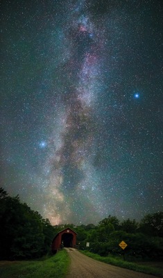 Hune covered bridge; along the covered bridge byway in Wayne National Forest, Ohio. #coveredbridge #ohio #bridge #milkyway #stars #night #nature #adventure