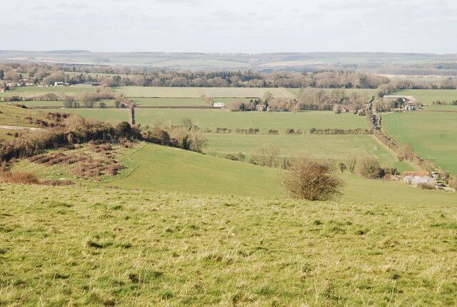 Looking down to Sheep Well from Sutton Down