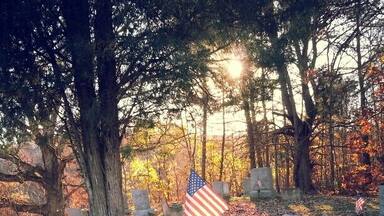 Somewhere in rural southeast Ohio - a veteran's grave.