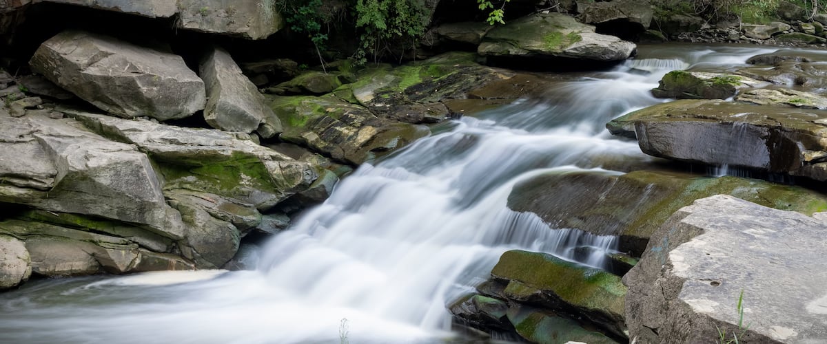 Berea Falls Scenic view in Cleveland city suburbs